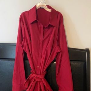 SHEIN long sleeve dress colour red size 0x